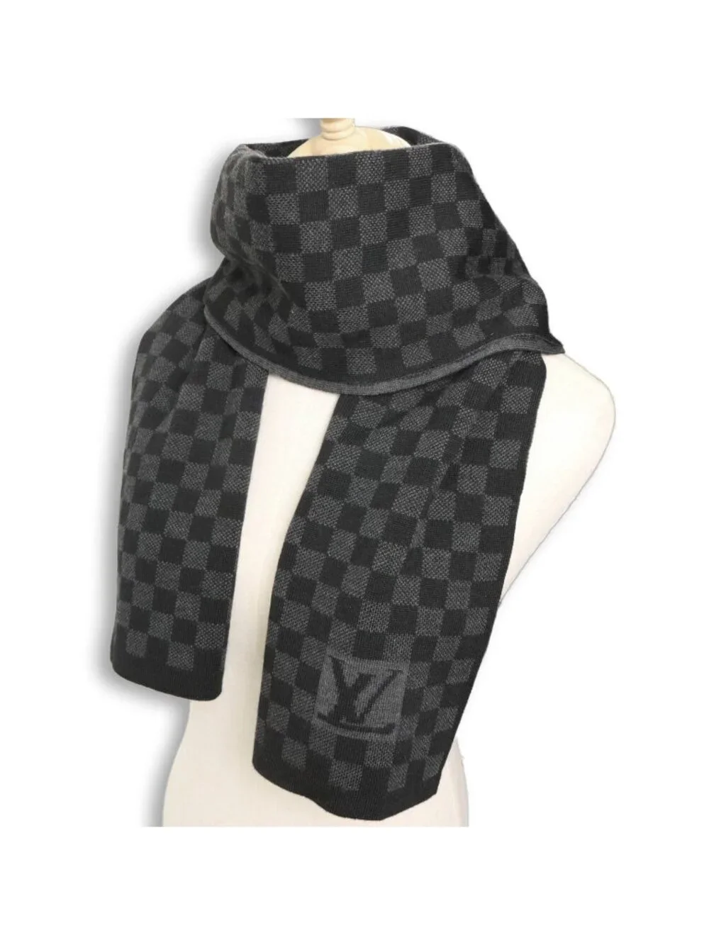 Louis Vuitton Damier Black Echarpe Petit Scarf